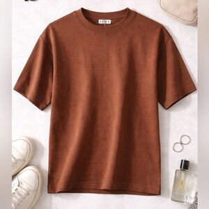 Uniqlo U Brown AIRism Crew Neck T-Shirt XXS